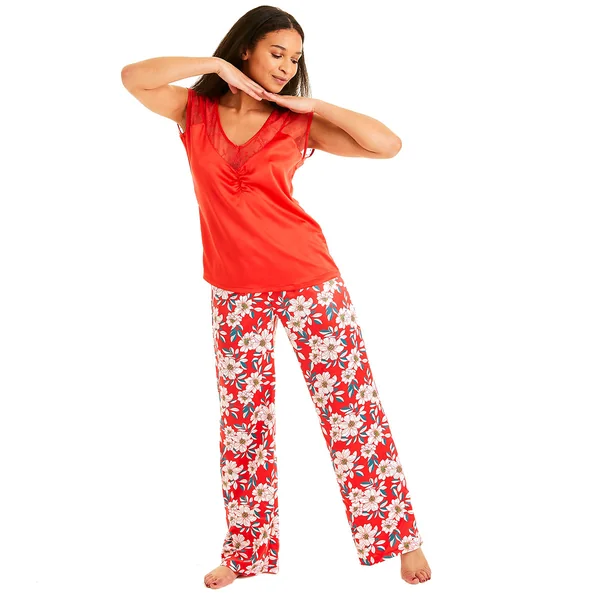 Pantalon de pyjama rouge Incendie