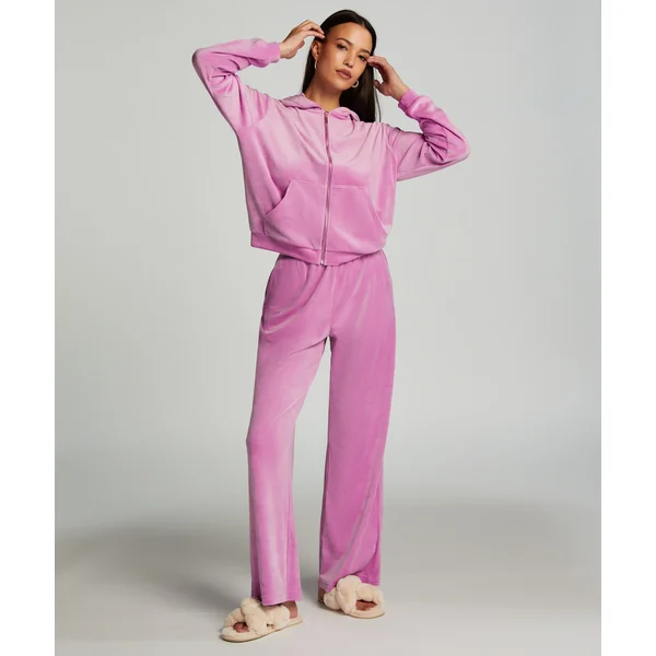 Pantalon de pyjama velours - Rose