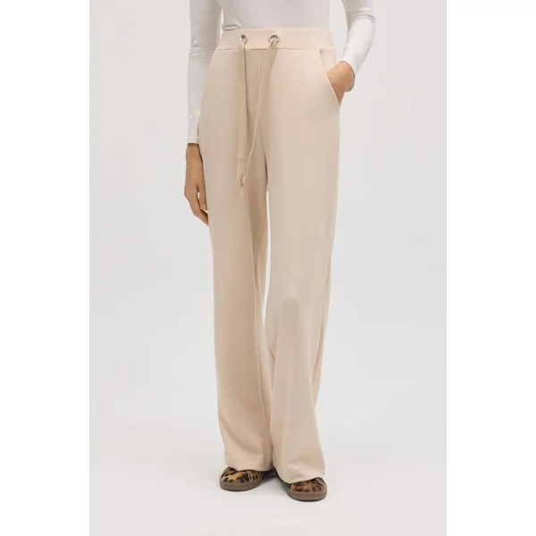 Pantalon droit fluide ivoire