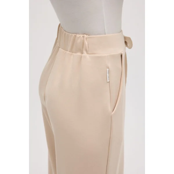 Pantalon droit fluide ivoire