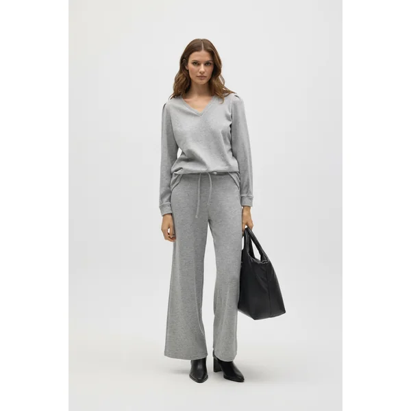 Pantalon droit gris extra confortable