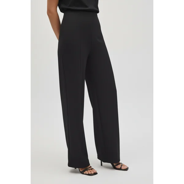 Pantalon habillé noir à jambes larges