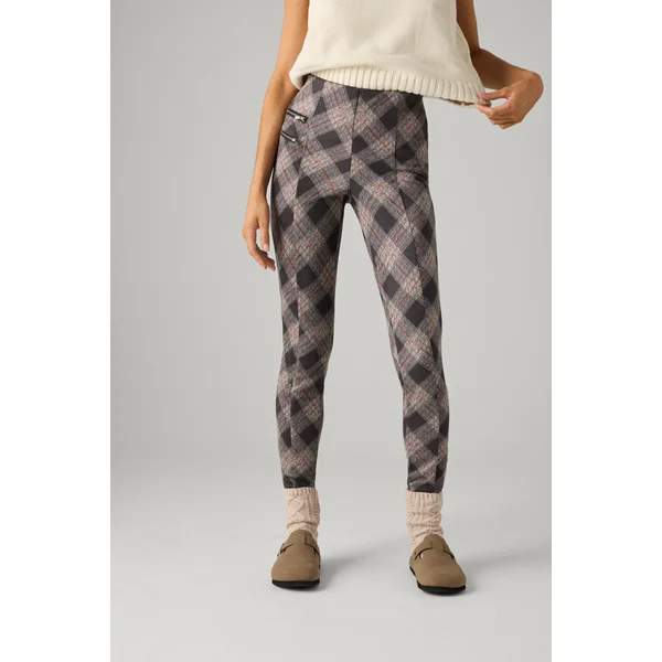 Pantalon imprimé à carreaux multicolores