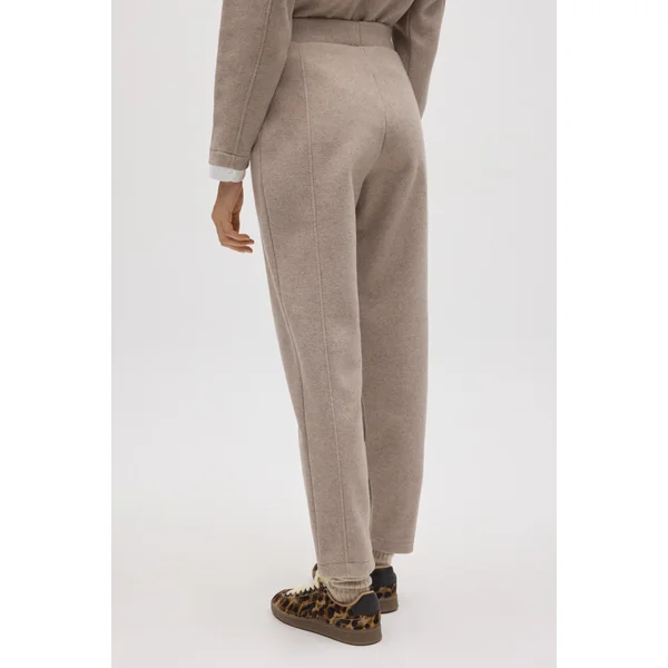 Pantalon slim chaud à structure marron
