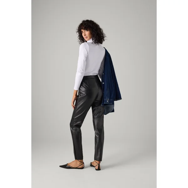 Pantalon thermique effet cuir noir