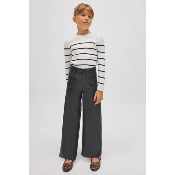 Pantalons larges en similicuir pour femmes et filles | Collection Mini Me