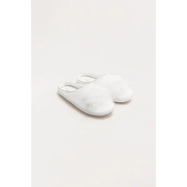 Pantoufles en plumes de marabout blanc | Collection Mariage