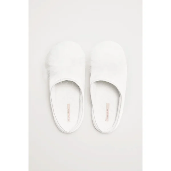 Pantoufles en plumes de marabout blanc | Collection Mariage