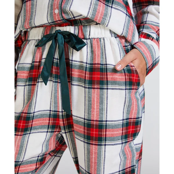 Petite pantalon de Pyjama Flanelle - Blanc
