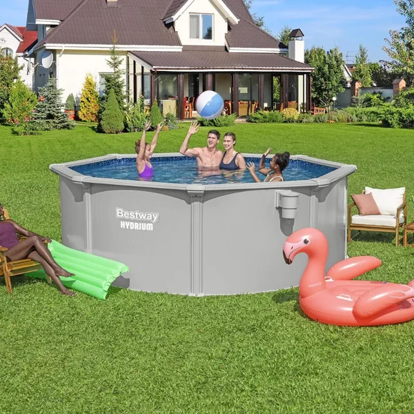 Piscine acier ronde Bestway Hydrium 366 x 122 cm gris clair