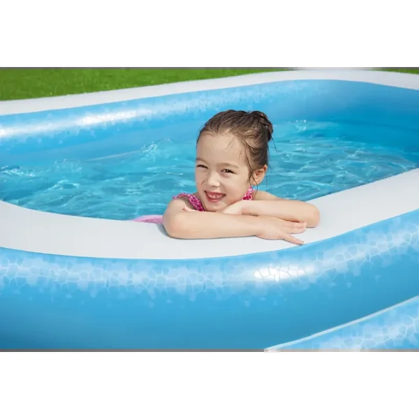 Piscine gonflable rectangulaire Bestway 262 x 175 x 51 cm bleu translucide