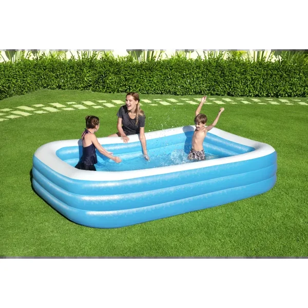 Piscine gonflable rectangulaire Bestway 305 x 183 x 56 cm bleu translucide