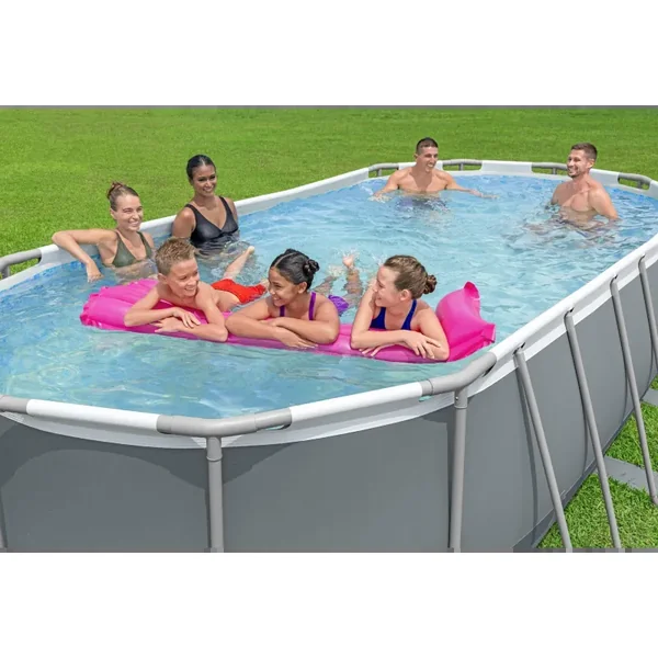 Piscine hors sol tubulaire ovale Bestway Power Steel 549 x 274 x 122 cm gris