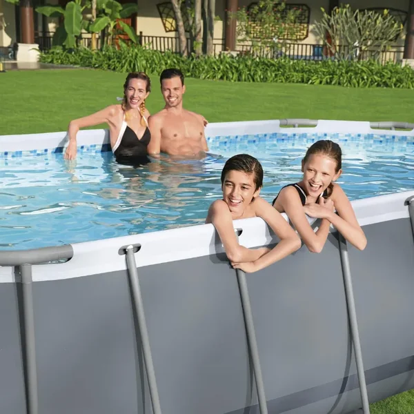 Piscine hors sol tubulaire ovale Bestway Steel Pro Max 427 x 250 x 100 cm gris