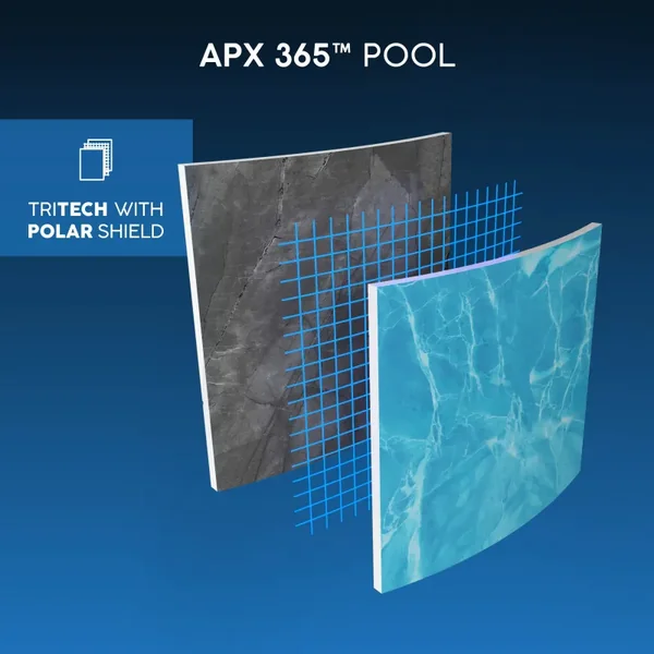 Piscine hors sol tubulaire rectangulaire Bestway APX 365 549 x 274 x 132 cm gris sans accessoires