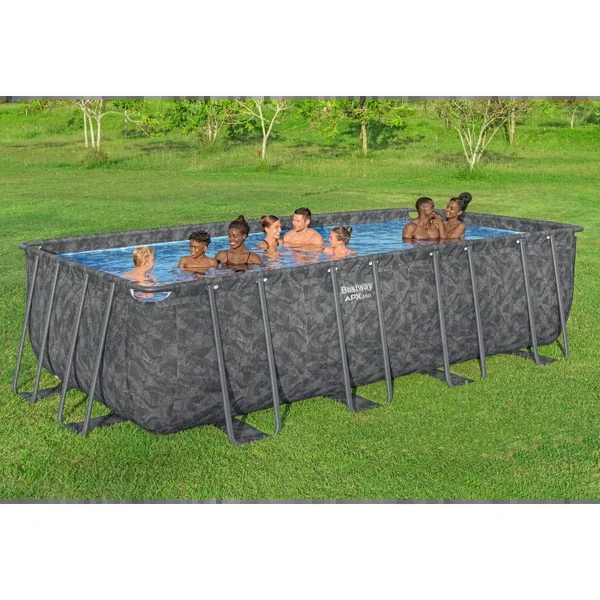 Piscine hors sol tubulaire rectangulaire Bestway APX 365 549 x 274 x 132 cm gris sans accessoires