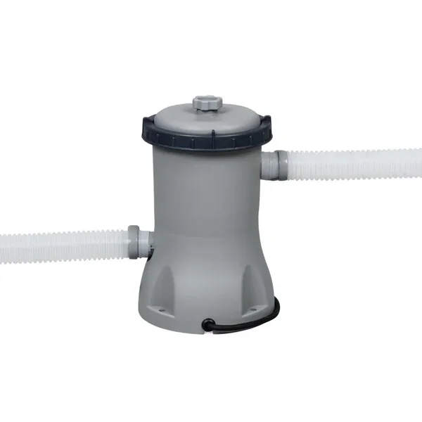 Piscine hors sol tubulaire rectangulaire Bestway Power Steel 404 x 201 x 100 cm gris clair sans accessoires
