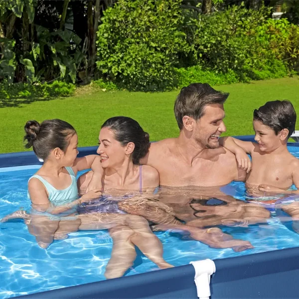 Piscine hors sol tubulaire rectangulaire Bestway Steel Pro 259 x 170 x 61 cm bleu