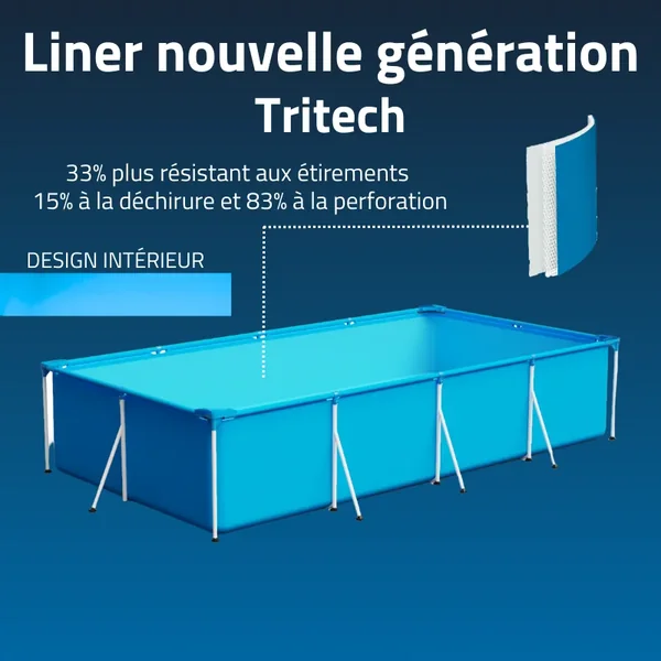 Piscine hors sol tubulaire rectangulaire Bestway Steel Pro 400 x 211 x 81 cm bleu