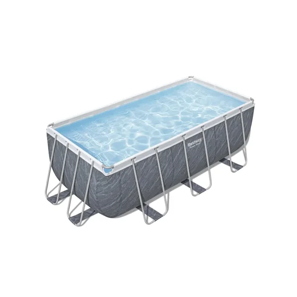 Piscine hors sol tubulaire rectangulaire Bestway Steel Pro Max 404 x 201 x 100 cm décor marbre sans accessoires
