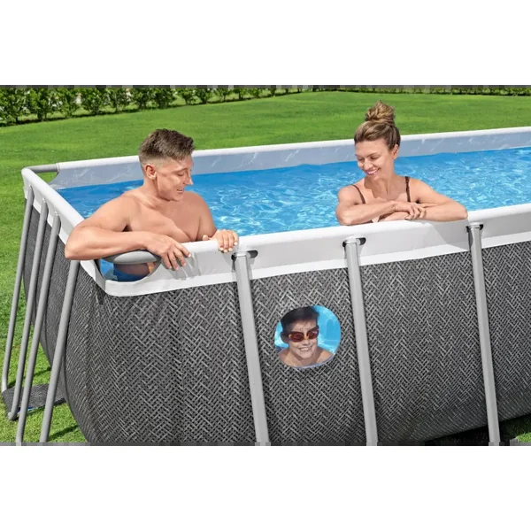 Piscine hors sol tubulaire rectangulaire Bestway Steel Pro MAX 488 x 244 x 122 cm Splashview sans accessoires