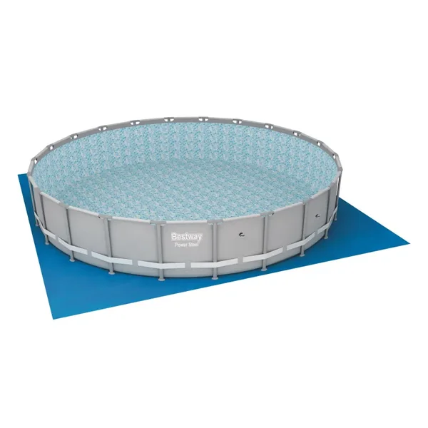 Piscine hors sol tubulaire ronde Bestway Power Steel 671 x 132 cm gris clair