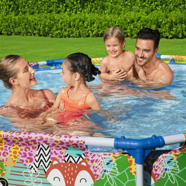 Piscine hors sol tubulaire ronde Bestway Steel Pro 274 x 66 cm décor panda
