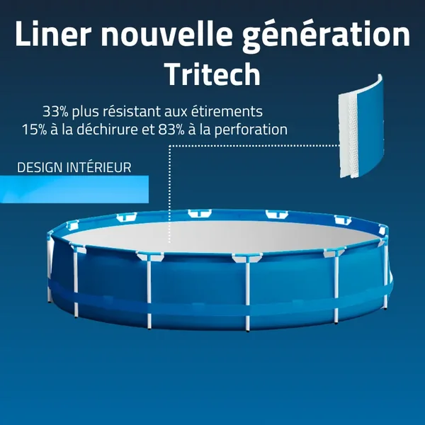Piscine hors sol tubulaire ronde Bestway Steel Pro 305 x 76 cm bleu