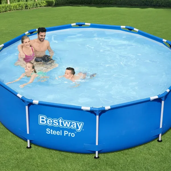 Piscine hors sol tubulaire ronde Bestway Steel Pro 305 x 76 cm bleu
