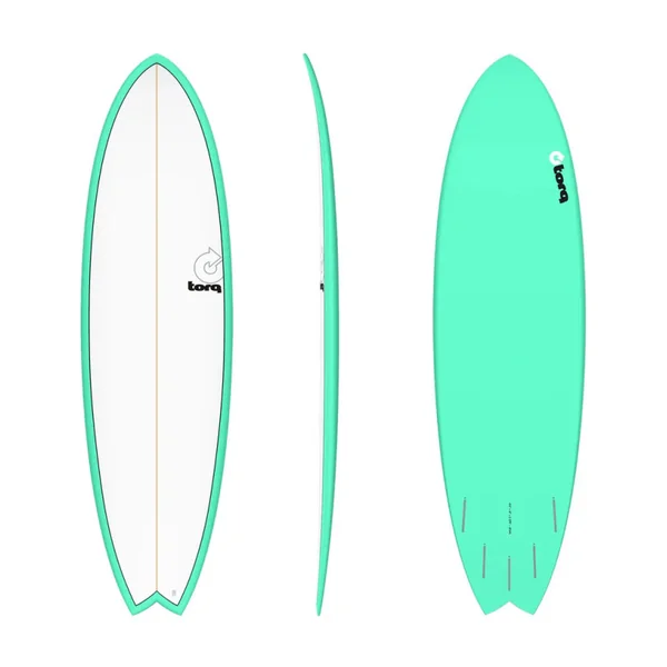 Planche de surf TORQ Fish TET vert 5'11 - Surf polyvalent et maniable