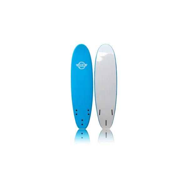 Planche surf mousse SURF WORX L4 8'0 Blue pour débutants en petites vagues