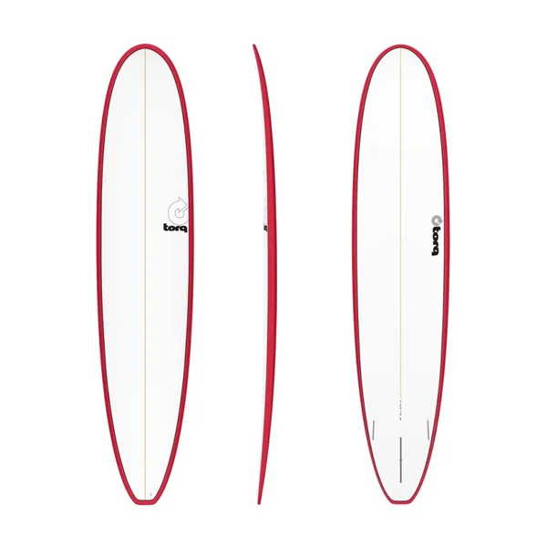 Planche surf TORQ Long 8'0 TET CS White red - Surf stable et maniable