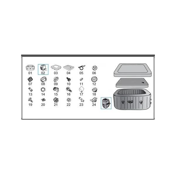 Pompe de filtration pour Lay-Z Spa HydroJet Pro WiFi- 2021