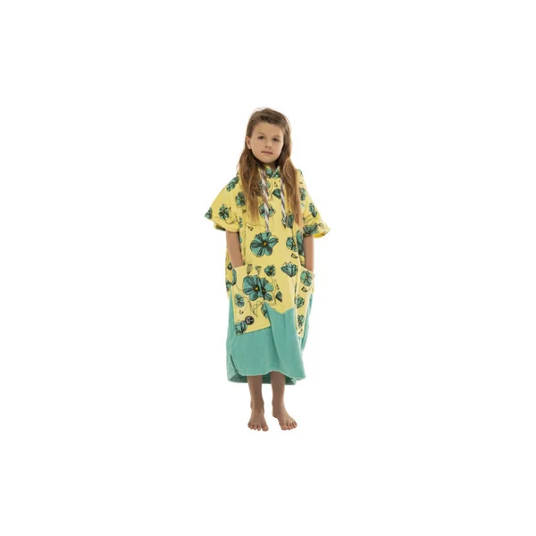 Poncho ALL IN Kid Coquelicot/Aqua - Poncho enfant sports nautiques