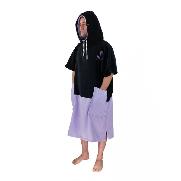 Poncho ALL IN V Poncho Flash Black Violet - Poncho glisse pratique et confortable