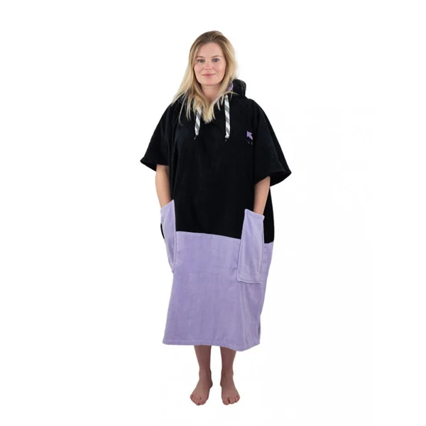 Poncho ALL IN V Poncho Flash Black Violet - Poncho glisse pratique et confortable