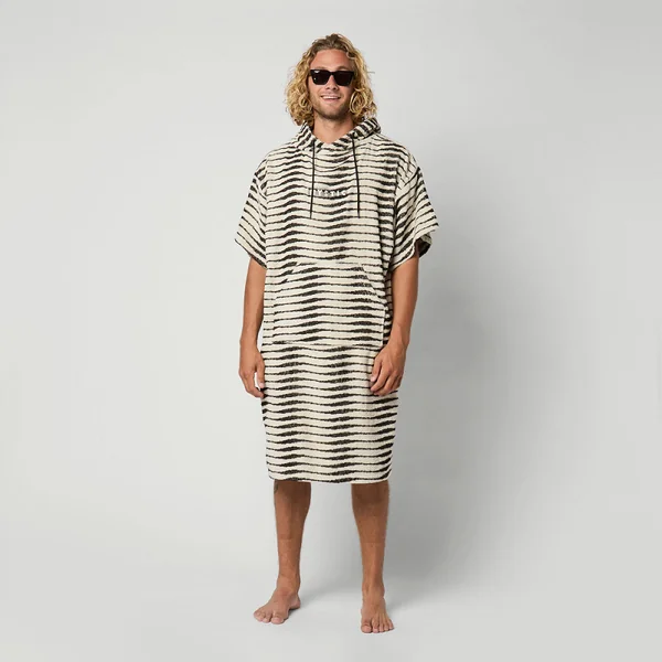Poncho Mystic Jacquard Marshmallow - Confort et praticité pour la glisse