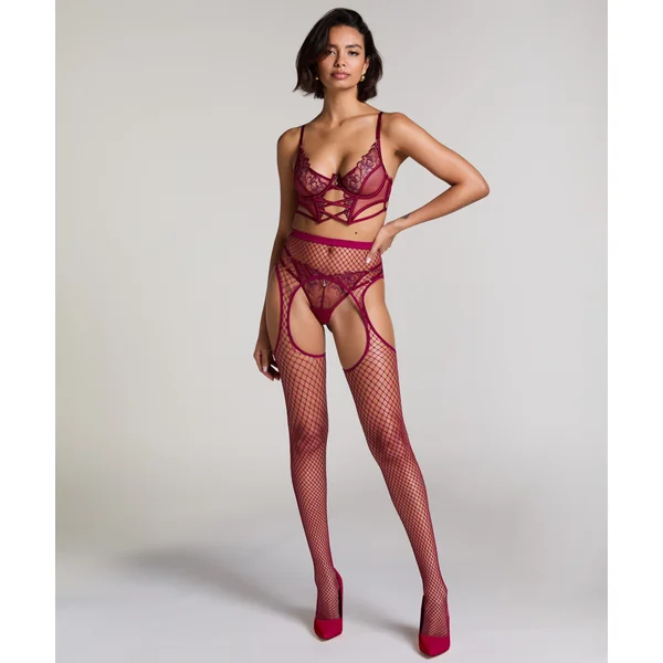 Private Collants ouverts - Rouge