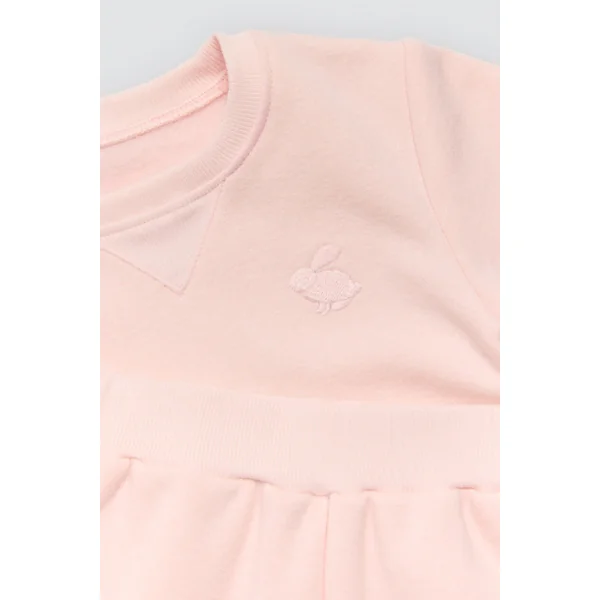 PRÉVENTE Ensemble bébé basique : sweat-shirt rose et jogging