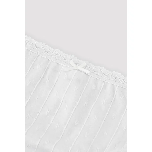 PRÉVENTE Ensemble intérieur pour enfant composé d'un t-shirt et d'une culotte blancs