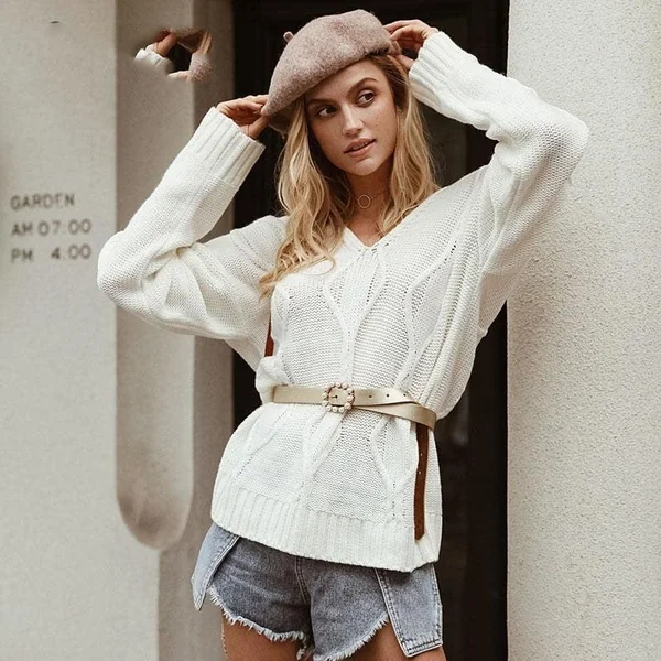Pull Bohème Col en V