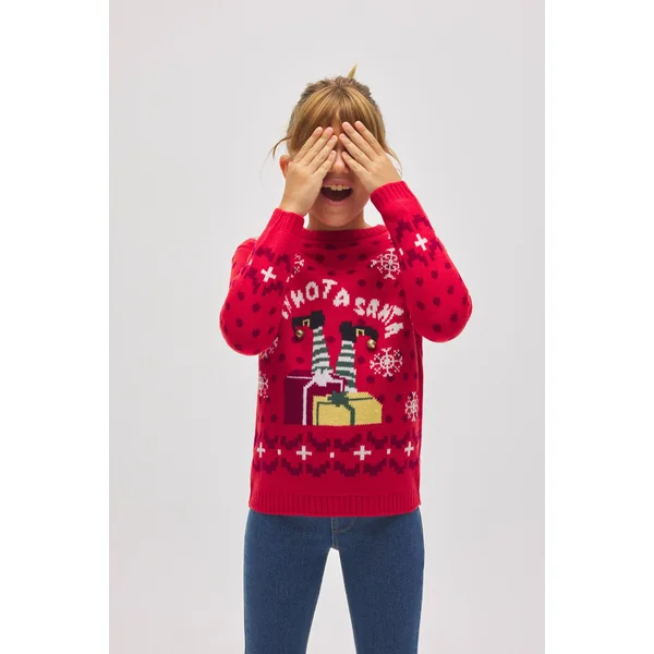 Pull de Noël pour enfant avec imprimé Je ne suis pas un Père Noël
