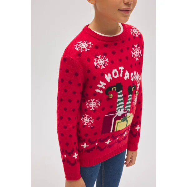 Pull de Noël pour enfant avec imprimé Je ne suis pas un Père Noël