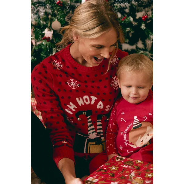 Pull de Noël pour femme avec imprimé Je ne suis pas un Père Noël