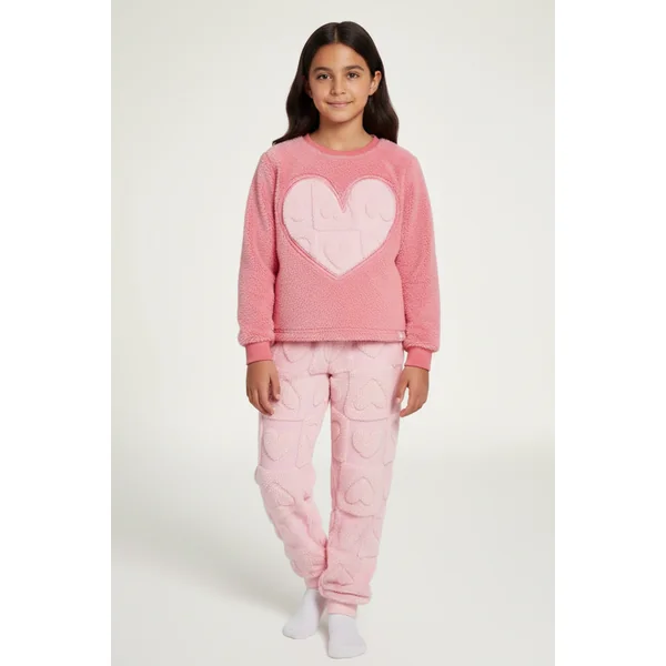 Pyjama pour jeunes de 10 à 16 ans avec fourrure en forme de cœur | MUYDEMI
