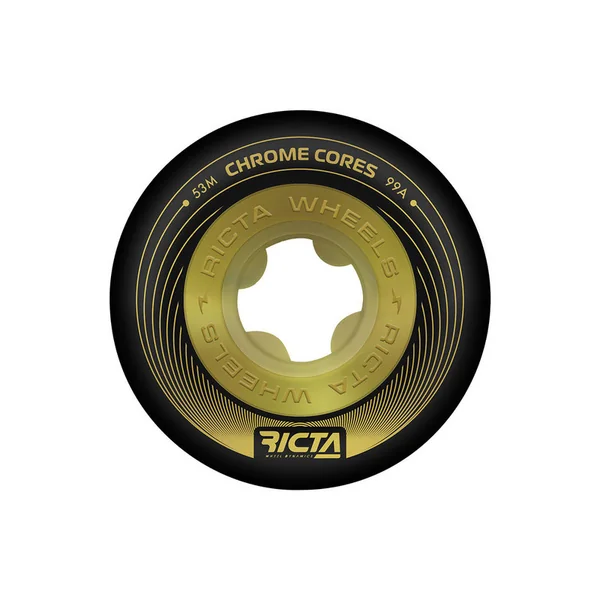 RICTA WHEELS (JEU DE 4) 53MM CHROME CORE BLACK GOLD 99A
