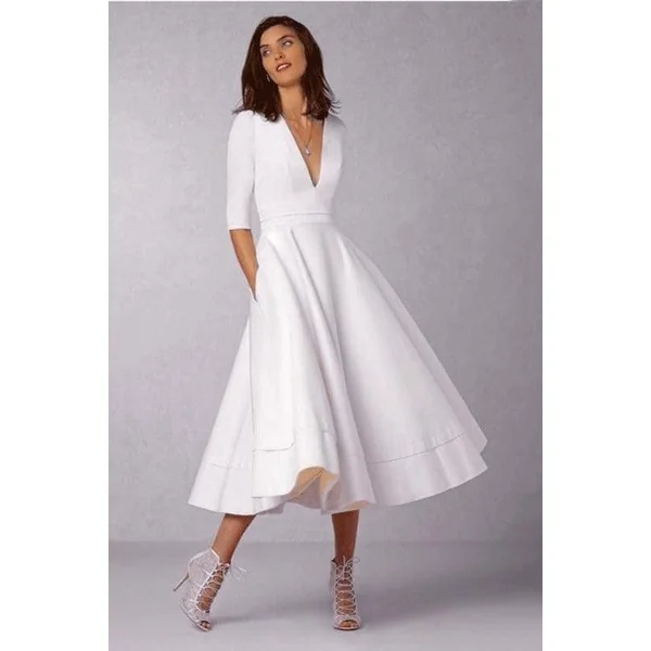 Robe Blanche Longue Bohème Mariage