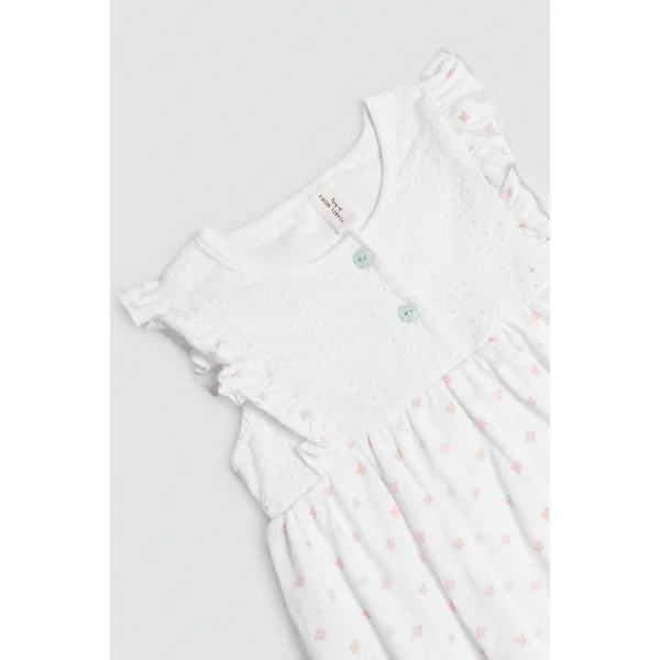 Robe body bébé fleurie