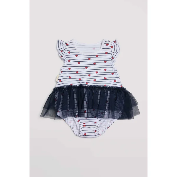 Robe body bébé à bretelles jupe en tulle