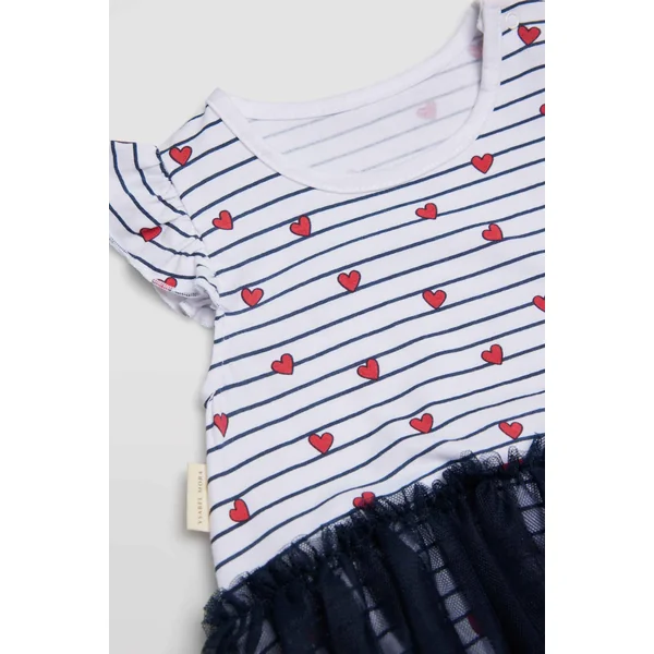 Robe body bébé à bretelles jupe en tulle